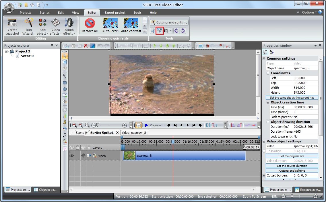 How to split video with VSDC Free Video Editor